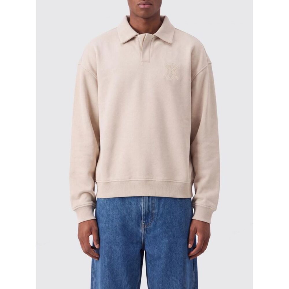 Daily Paper Men Daily Paper Cotton Polo-Style Sweatshirt With Tone-On-Tone Logo